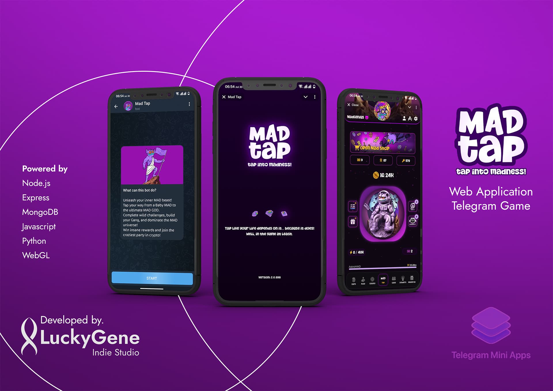 MadTap Telegram MiniApp Game