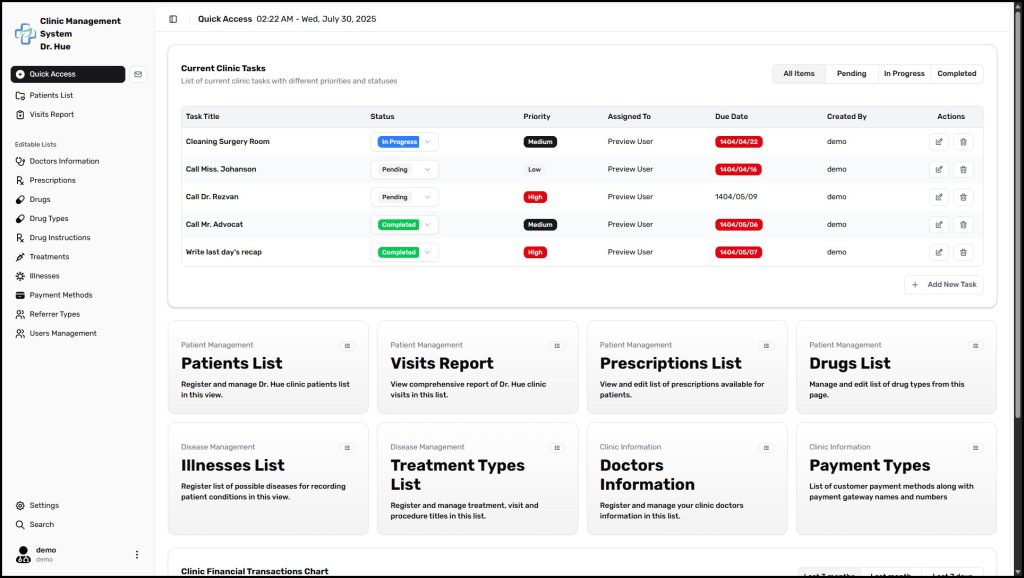 Dr. Hue – Clinic Management System screenshot 2