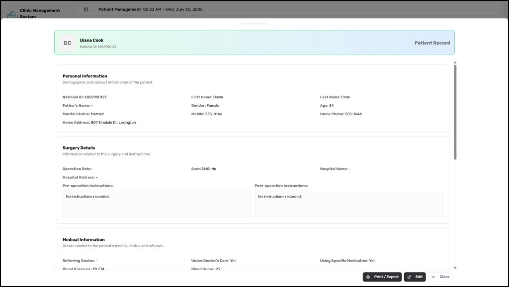 Dr. Hue – Clinic Management System screenshot 4